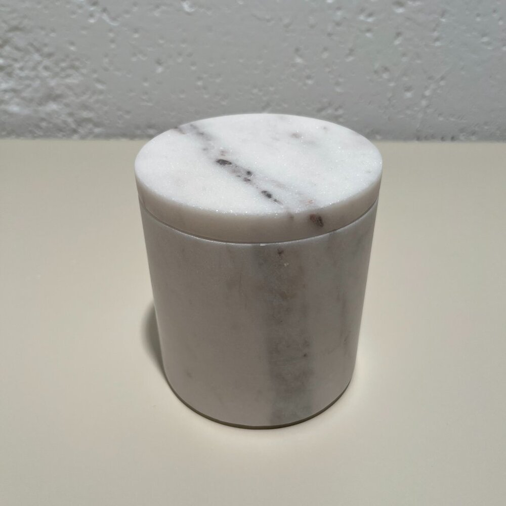 Target Threshold White Marble Lidded Storage Canister